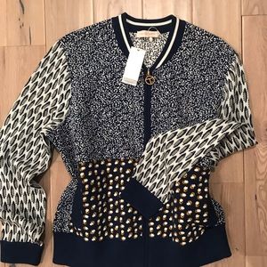 Tory Burch Bomber Sweater Jacket